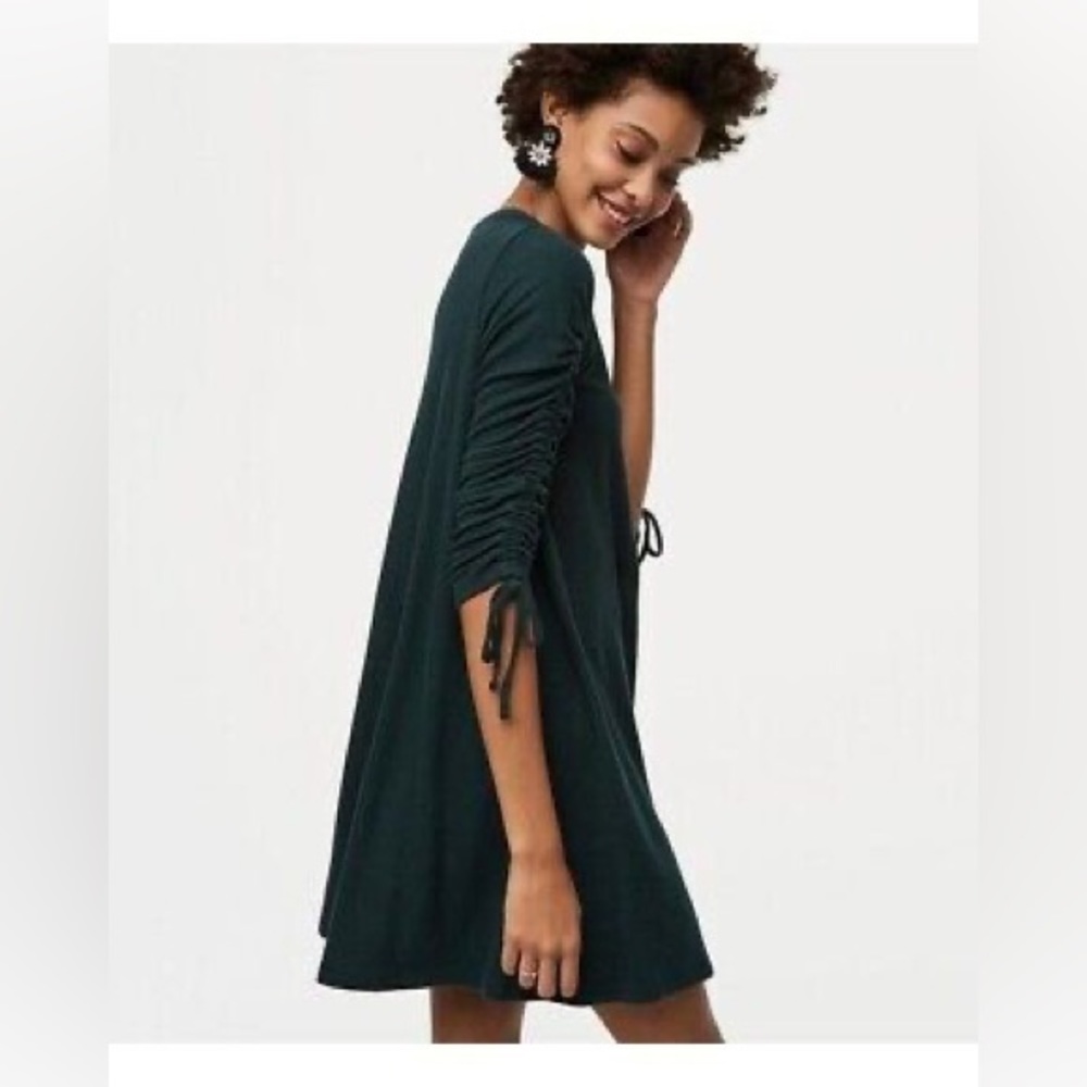 Green Shift Sweater Dress - Loft size L Petite
